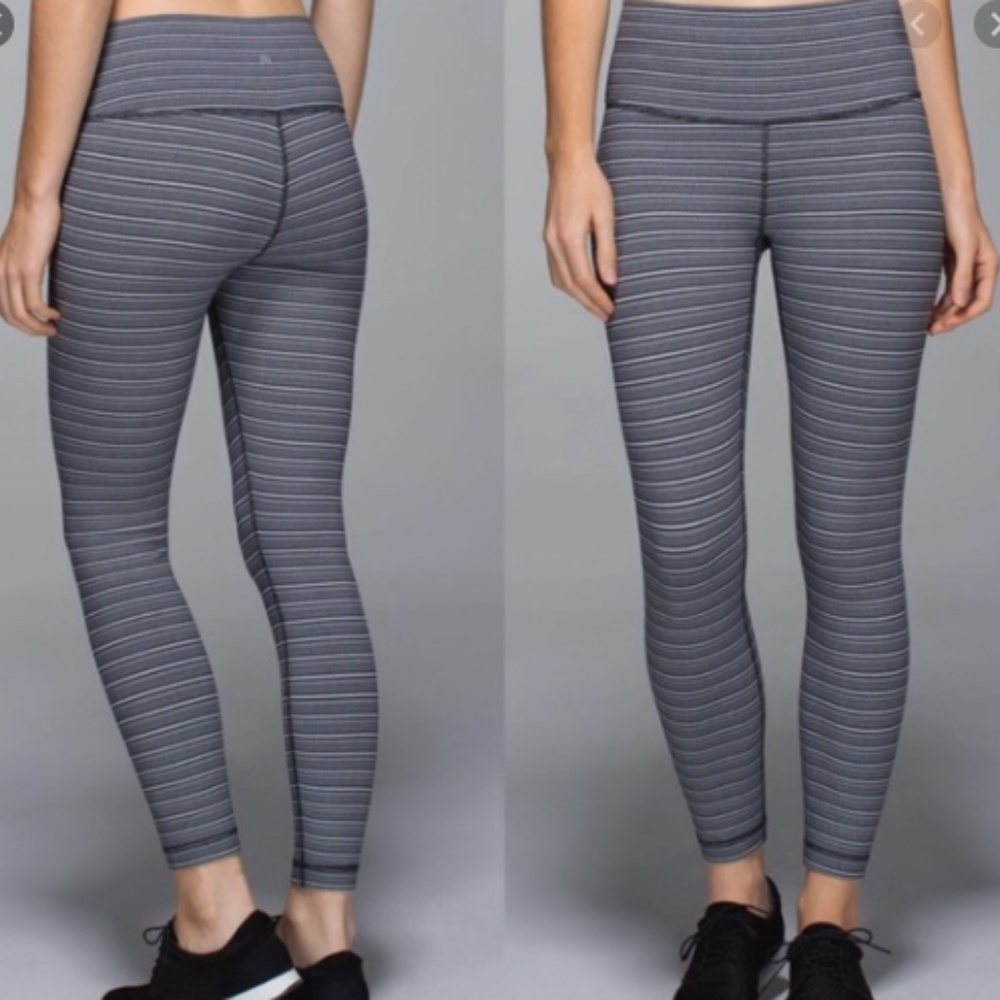 Lululemon High Times Textured Stipe Blk Deep Coal